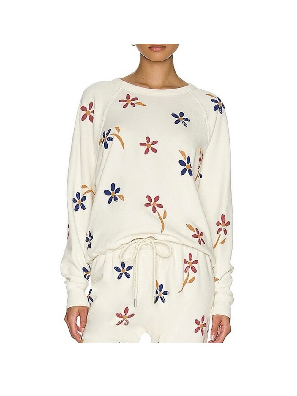 THE GREAT The College Flower Stamp Sweatshirt